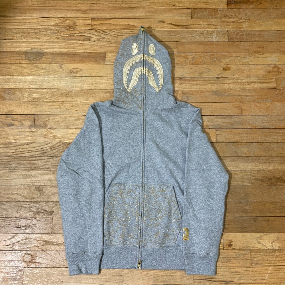Bape 25th anniversary golden shark size Xl